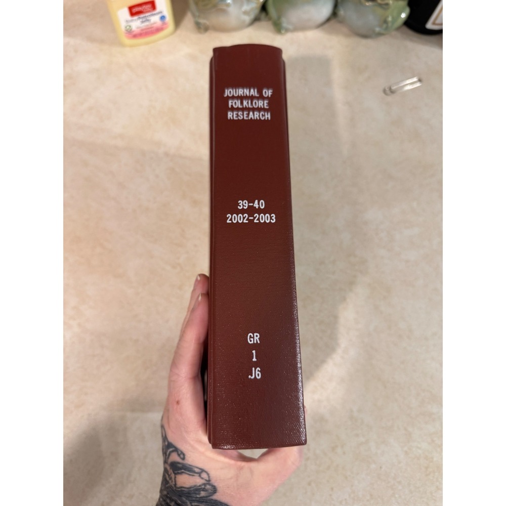 Journal of Folklore Research Bound Volume 39-40 2002-2003 Academic Hardcover